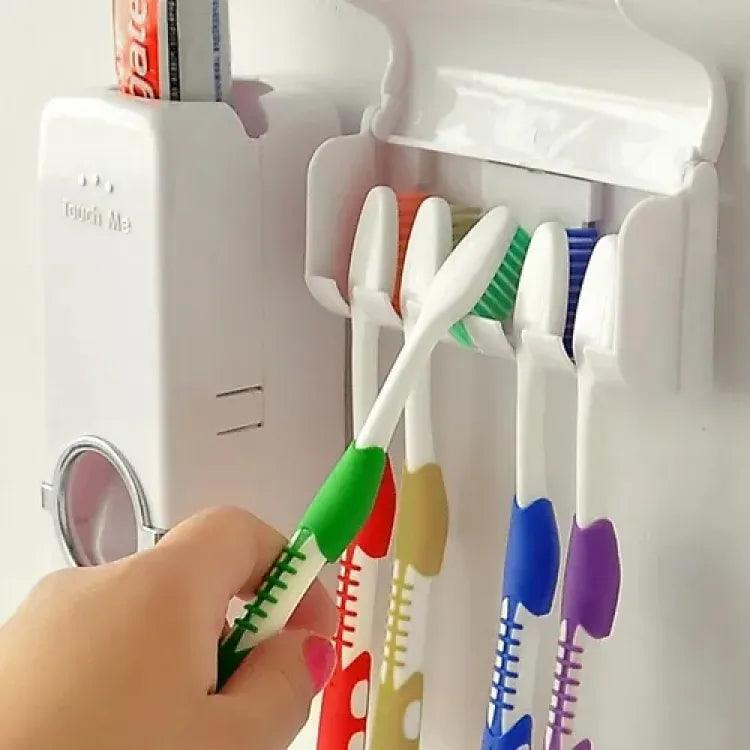 Automatic Toothpaste Dispenser With 5 Brush Holder 
