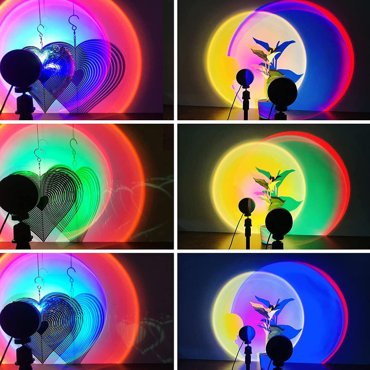 RGB Color Changing Lamp Remote Control RGB Sunset Lamp Projector