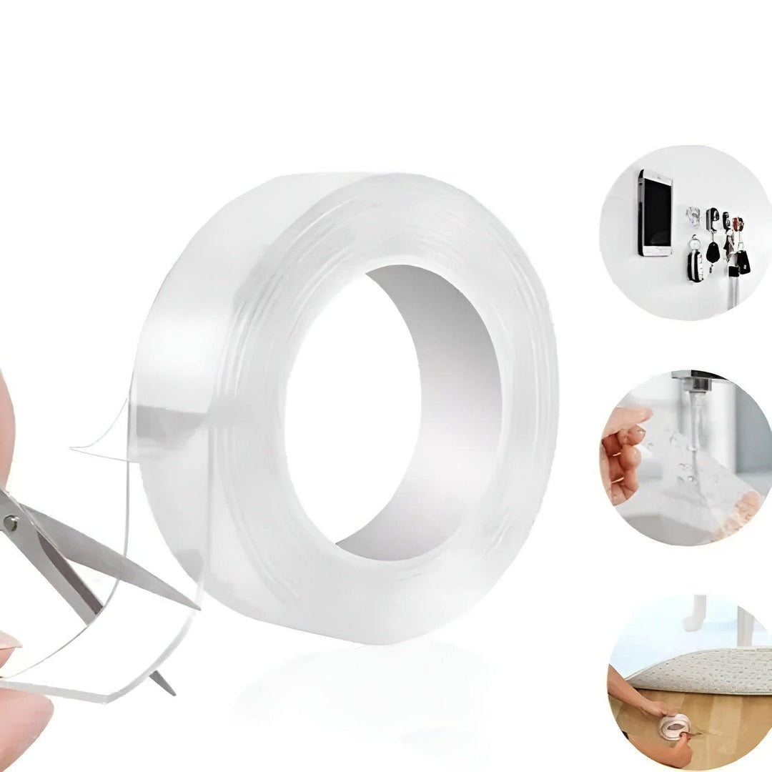 Nano Tape - Double Sided Washable Silicon Transparent Waterproof Tape - 1 & 3 Meter Double Side Tape - Buy Karo