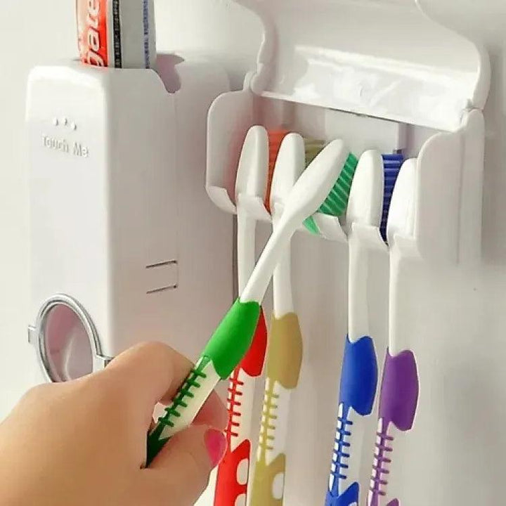 Automatic Toothpaste Dispenser With 5 Brush Holder 